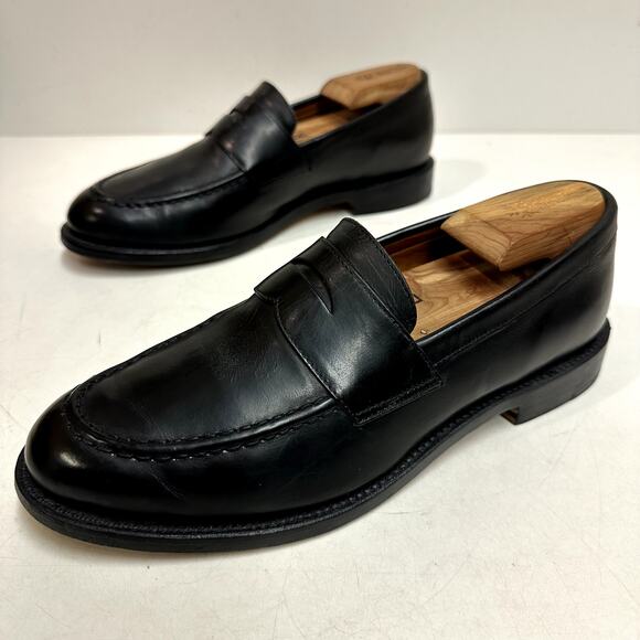 GOOD Grant Stone x J. Crew Ludlow Penny Loafer Bench Made Black Leather 8.5 D - Picture 5 of 13